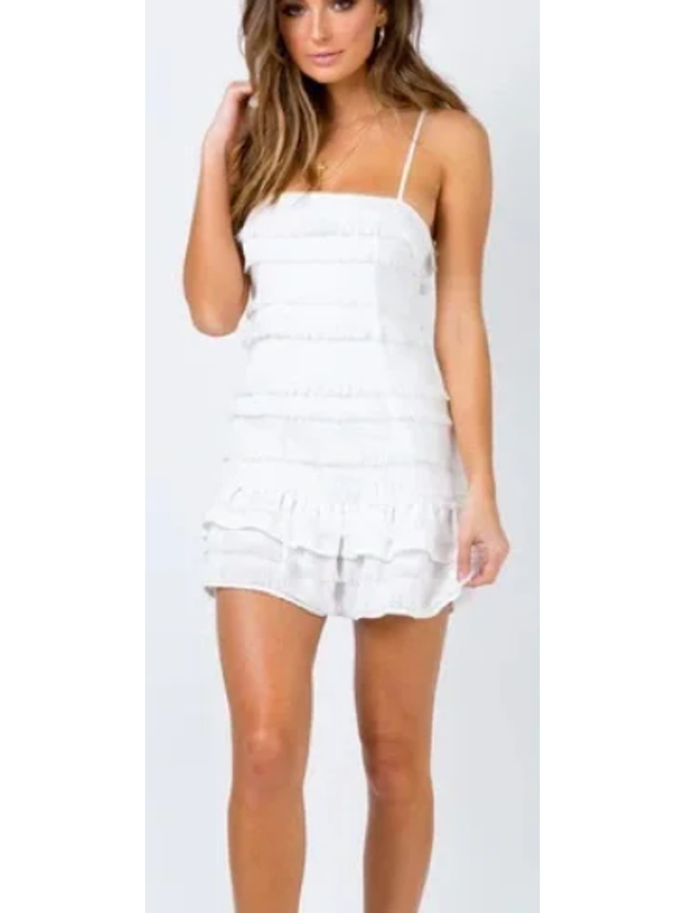 Princess Polly Molina Mini Dress White Womens 6 Graduation Cocktail NEW